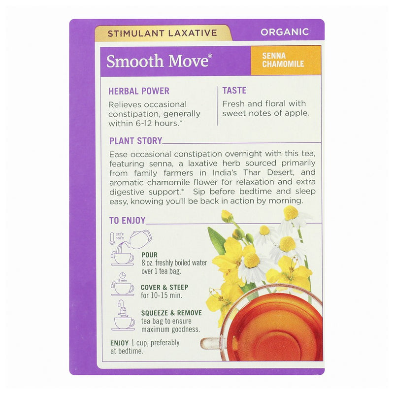 Traditional Medicinals Tea Smooth Move Chmmle - 16 Bag, Case of 6