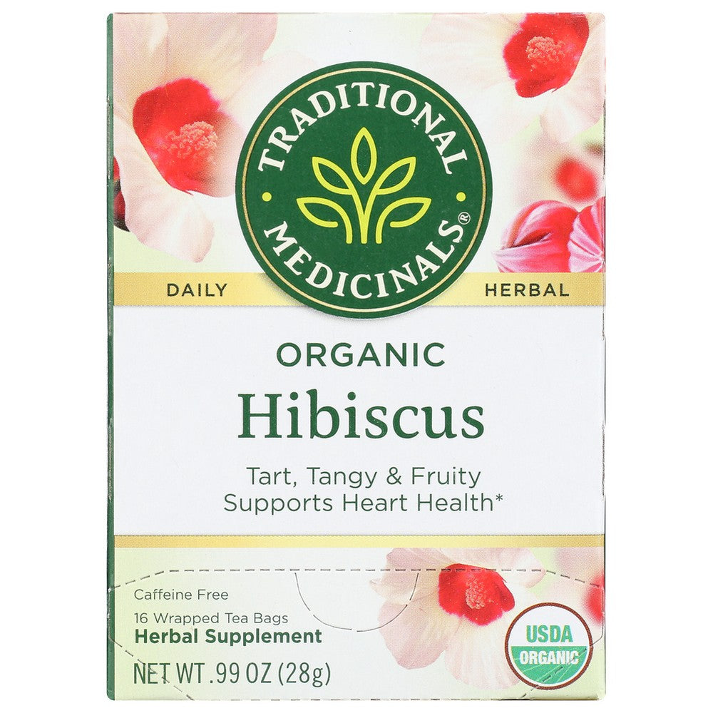 Traditional Medicinals Tea Hibiscus Organic - 16 Bag,  Case of 6