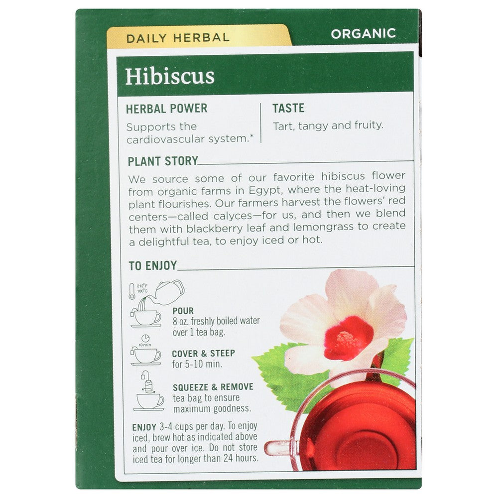 Traditional Medicinals Tea Hibiscus Organic - 16 Bag,  Case of 6