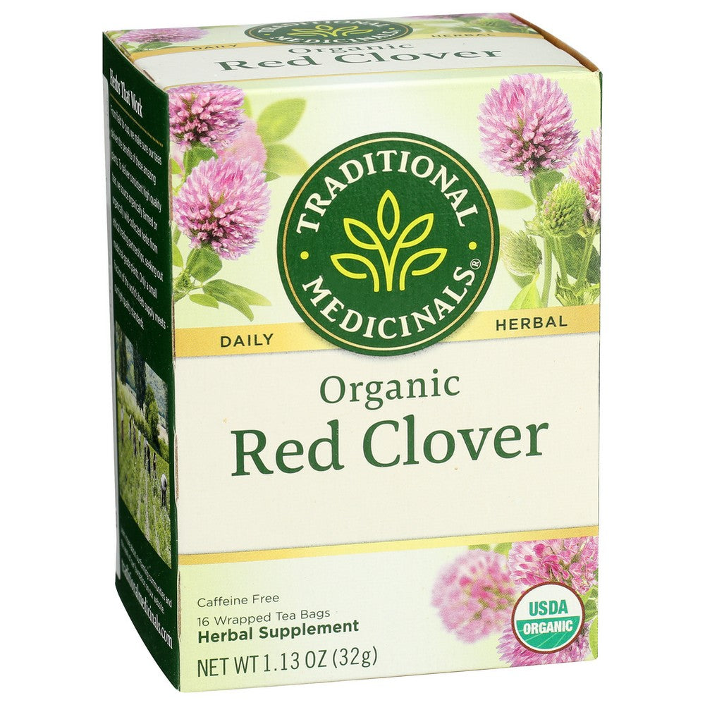 Traditional Medicinals® Tbrc, Organicanic Red Clover Naturally Caffeine Free Herbal Tea 1.13 Ounce,  Case of 6