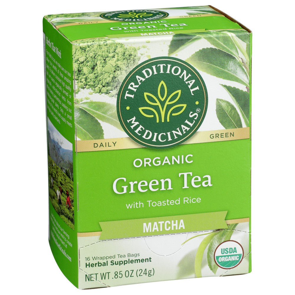 Traditional Medicinals® Tbmg, With Toasted Rice Organicanic Green Tea Matcha 0.85 Ounce,  Case of 6