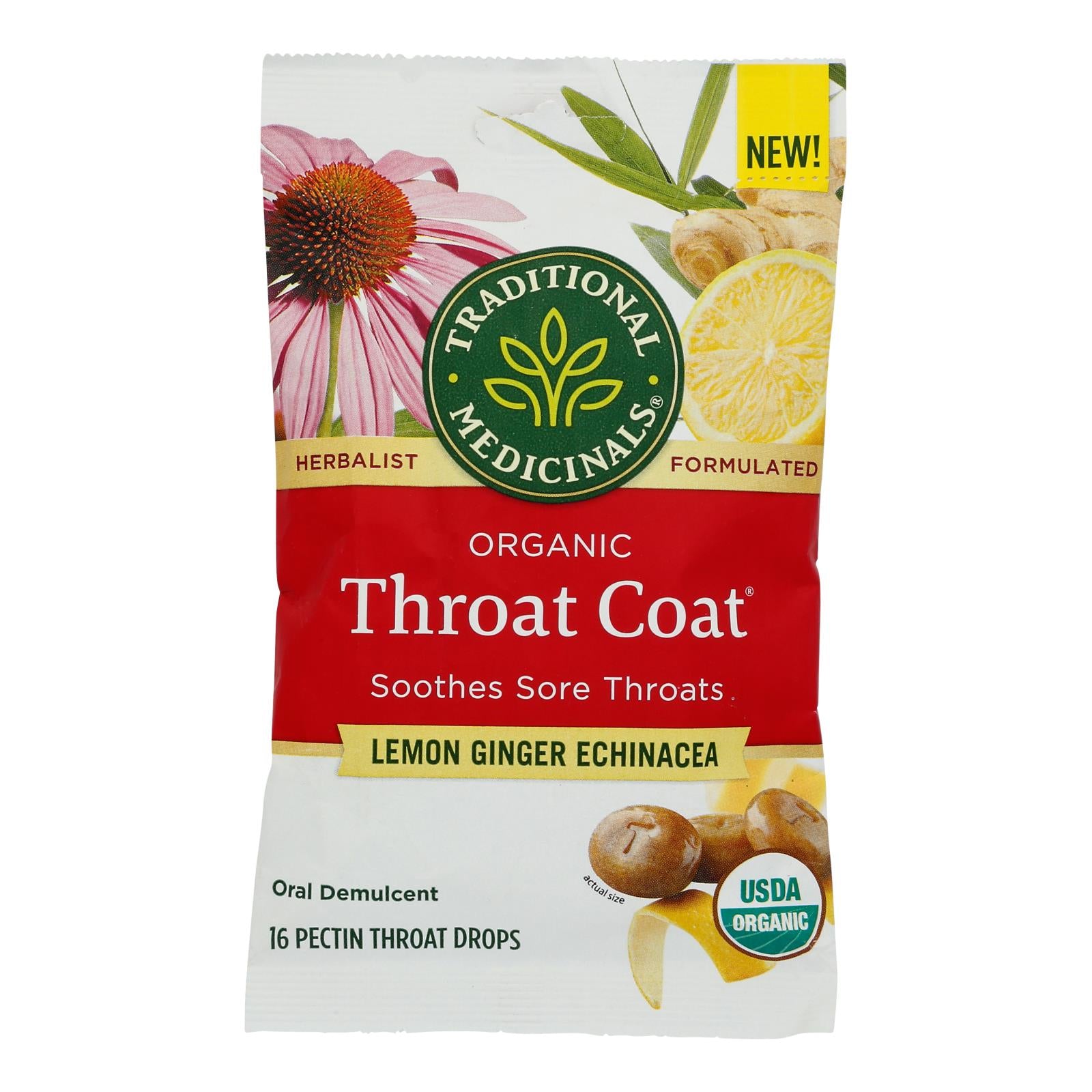 Traditional Medicinals - LOunceng Lemon Ginger Echn - Case of 12-16 Count