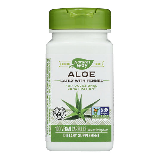 Nature's Way - Aloe Latex with Fennel - 100 Vegetarian Capsules