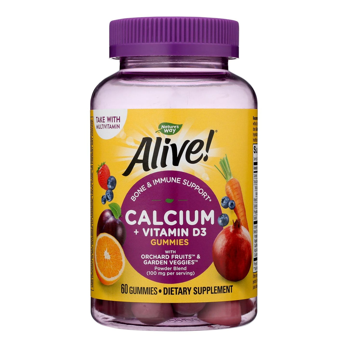 Nature's Way - Alive! Calcium plus D3 Gummies - 60 Gummies