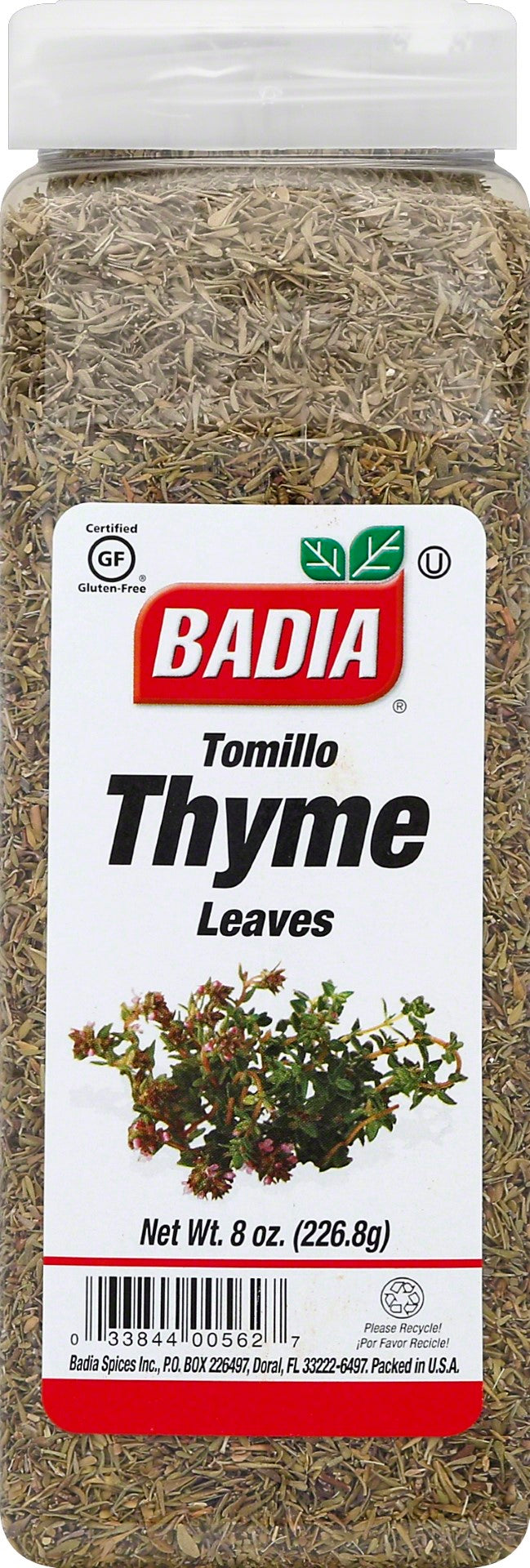 Badia Whole Thyme Leaves 8 Ounce Size - 6 Per Case