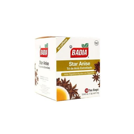 Badia Star Anise Tea 10 Count Packs - 200 Per Case.