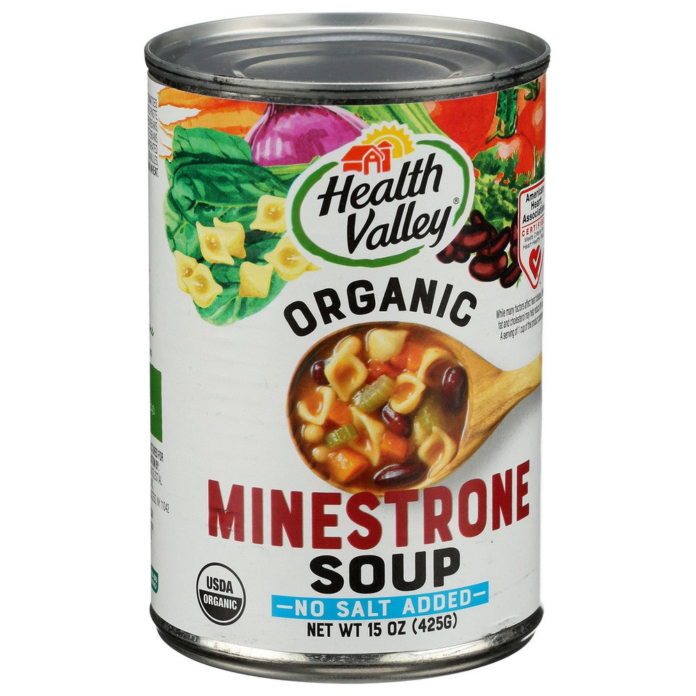 Health Valley 22103, Minestrone No Salt Soup 15 Ounce,  Case of 12