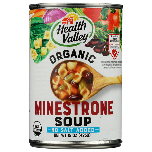 Health Valley 22103, Minestrone No Salt Soup 15 Ounce,  Case of 12