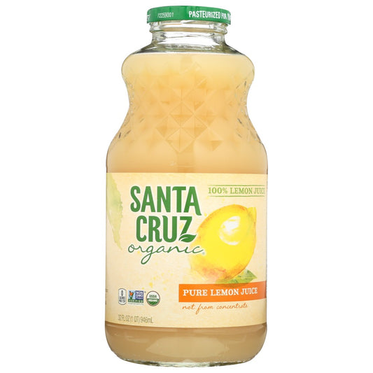 Santa Cruz Juice Lemon 100% - 32 Fluid Ounce,  Case of 6