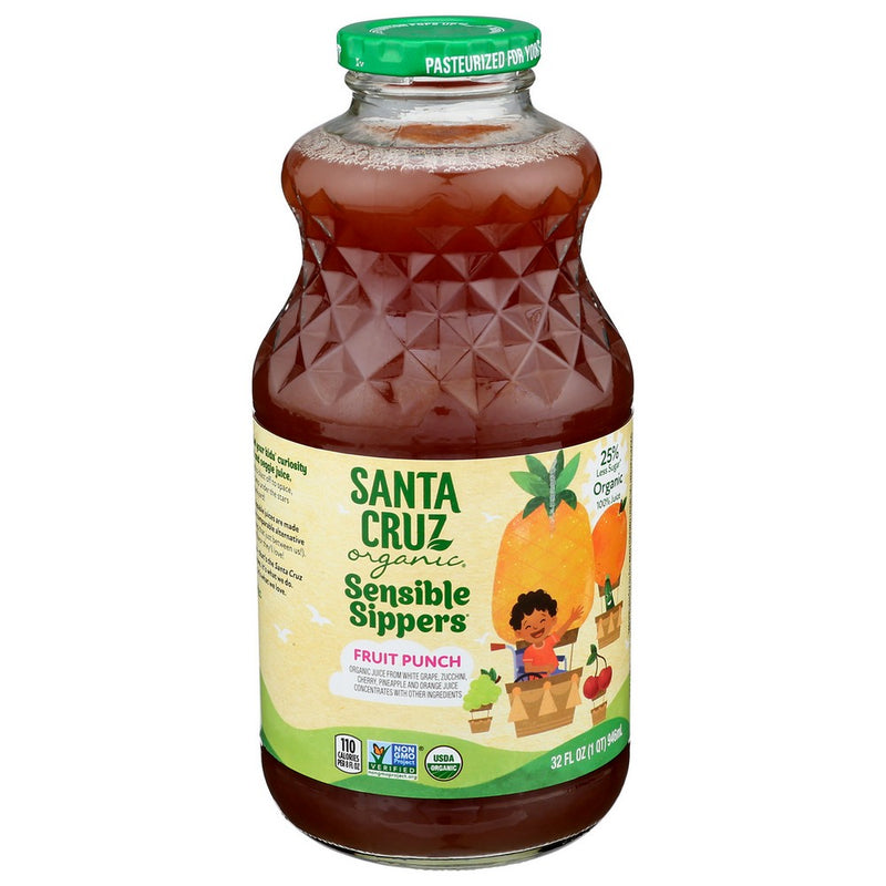 Santa Cruz Organic Ss Fruit Pnch 6ct - 32 Fluid Ounce, Case of 6