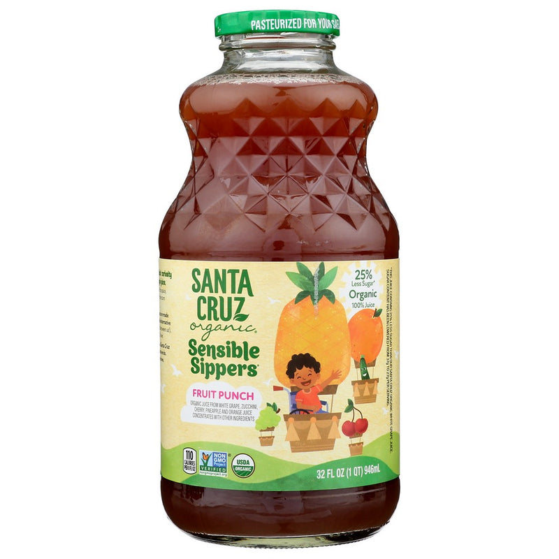 Santa Cruz Organic Ss Fruit Pnch 6ct - 32 Fluid Ounce, Case of 6