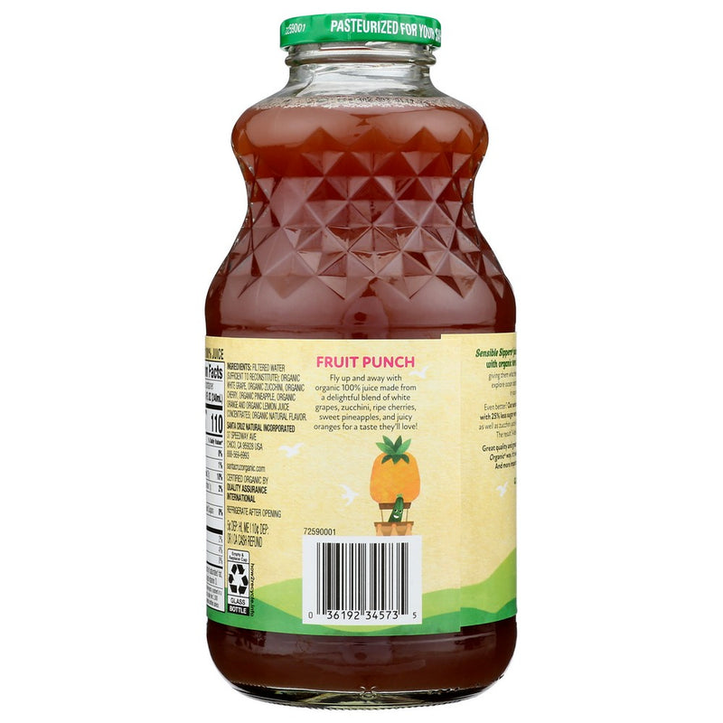 Santa Cruz Organic Ss Fruit Pnch 6ct - 32 Fluid Ounce, Case of 6