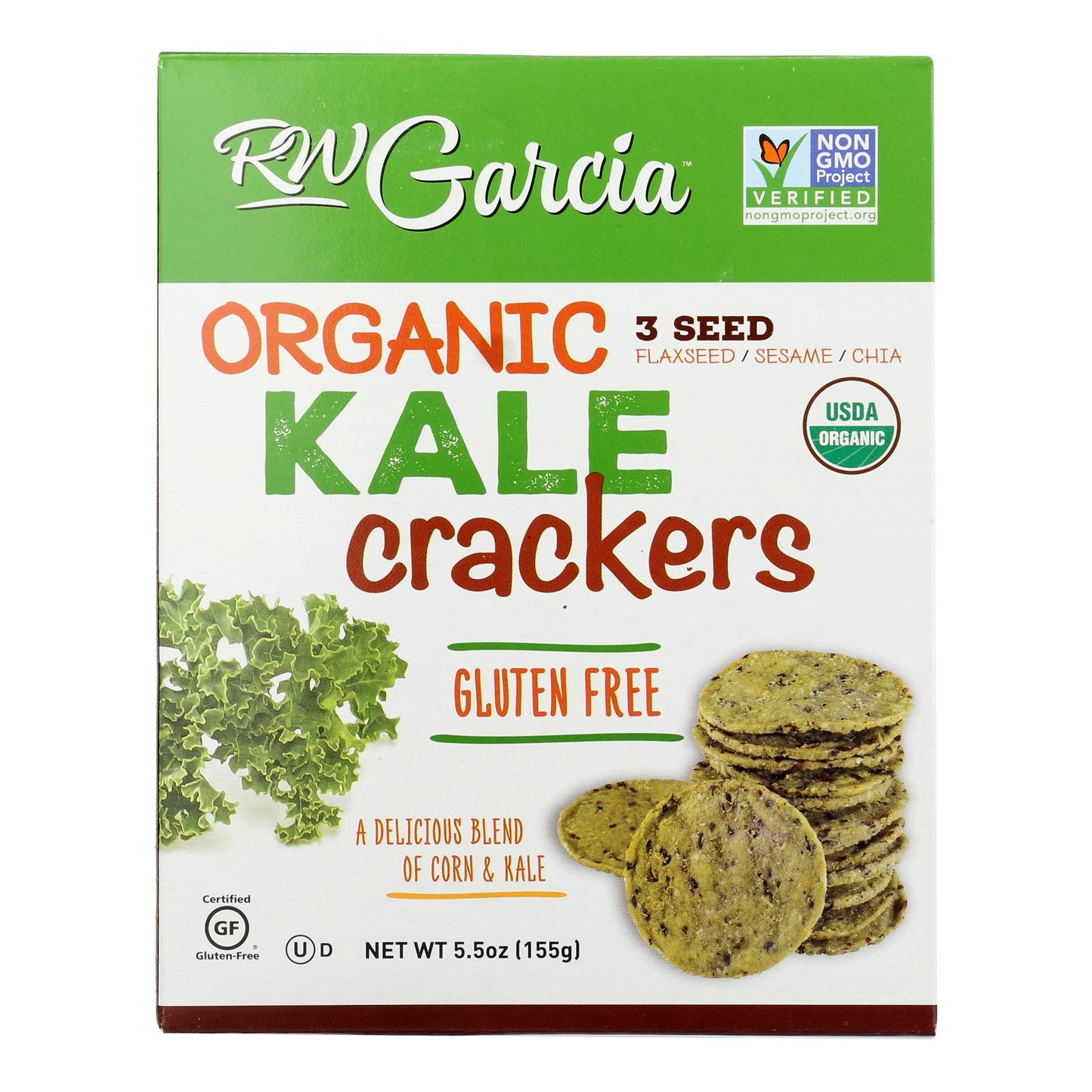 R. W. Garcia - Crackers 3 Seed Kale - Case of 6-5.5 Ounce