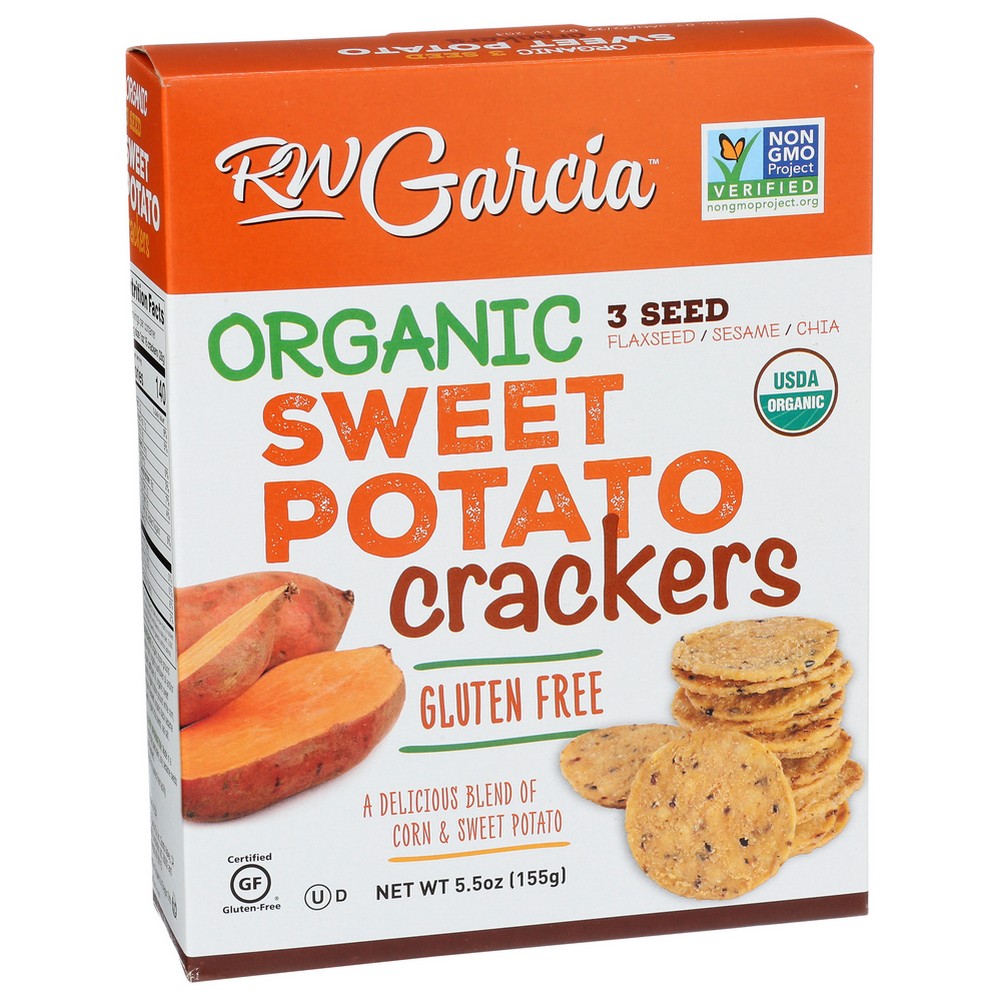 Rw Garcia 400116, Sweet Potato Organicanic Crackers - Sweet Potato 5.5 Ounce,  Case of 6