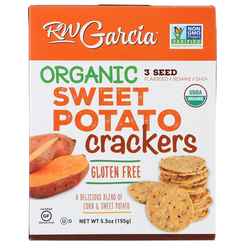 Rw Garcia 400116, Sweet Potato Organicanic Crackers - Sweet Potato 5.5 Ounce,  Case of 6