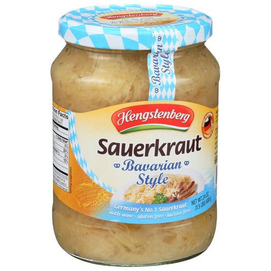 Hengstenberg 138611, Hengstenberg Sauerkraut, Bavarian Style, 24 Oz.,  Case of 12