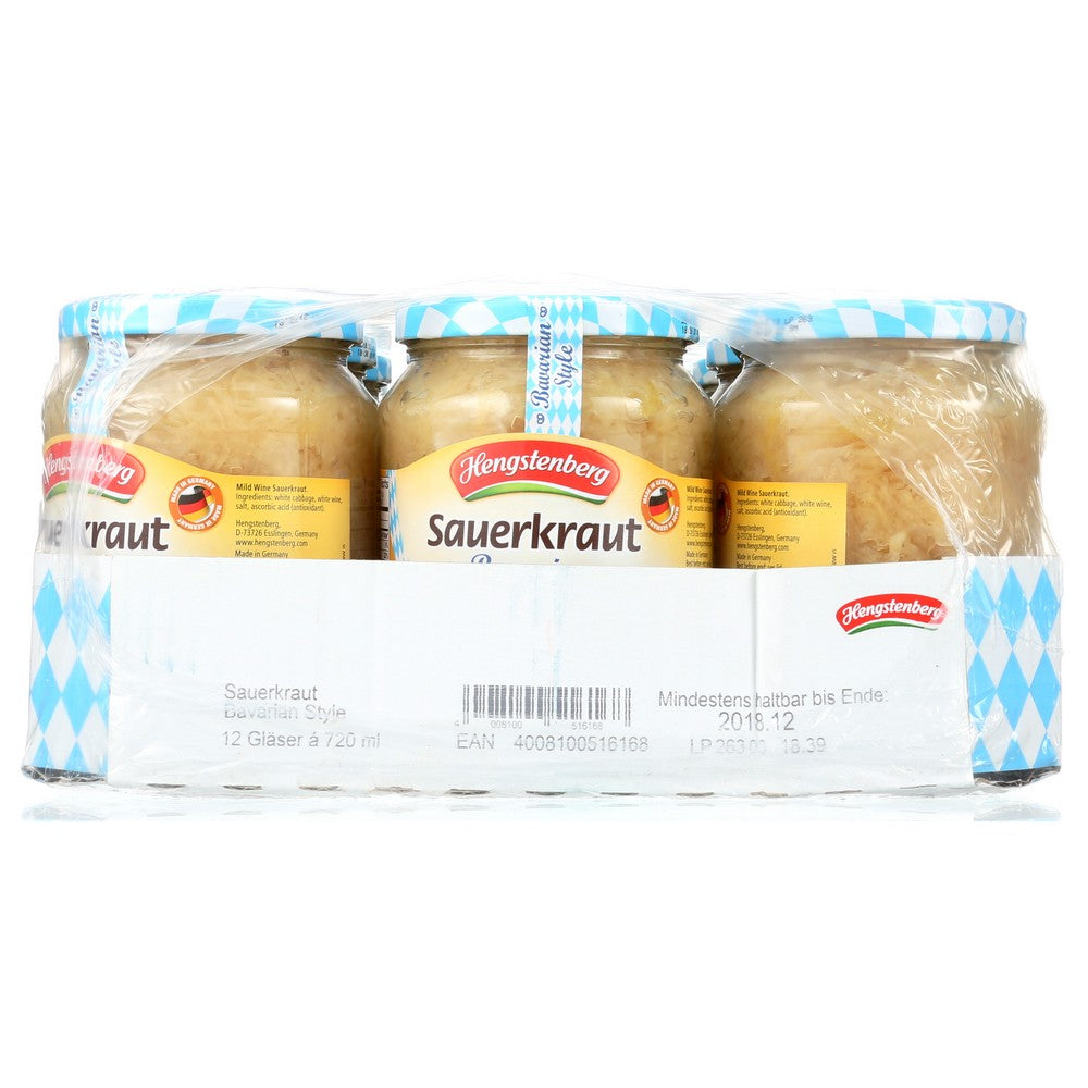 Hengstenberg 138611, Hengstenberg Sauerkraut, Bavarian Style, 24 Oz.,  Case of 12