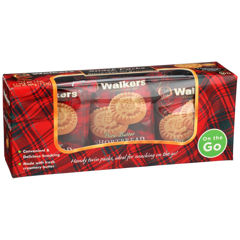 Walkers Shortbread Rnds Snack Pk - 7 Ounce, Case of 6