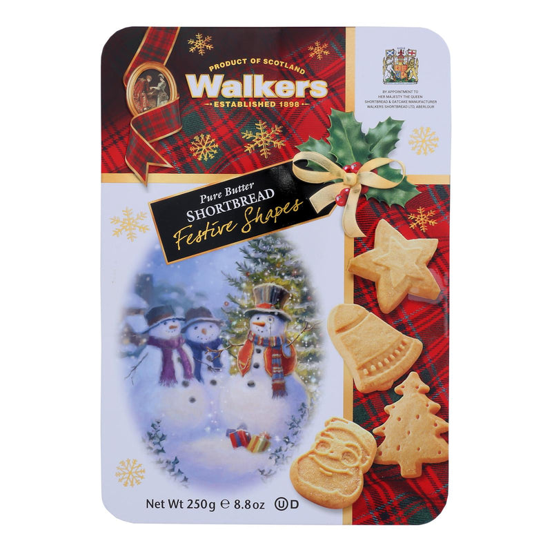 Walkers Shortbread - Cookies Festive Shapes - Case of 12-8.8 Ounce