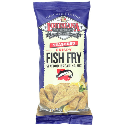 Louisiana 10028, Louisiana Fish Fry Products Seasoned Crispy Fish Fry Seafood Breading Mix, 10 Oz.,  Case of 12