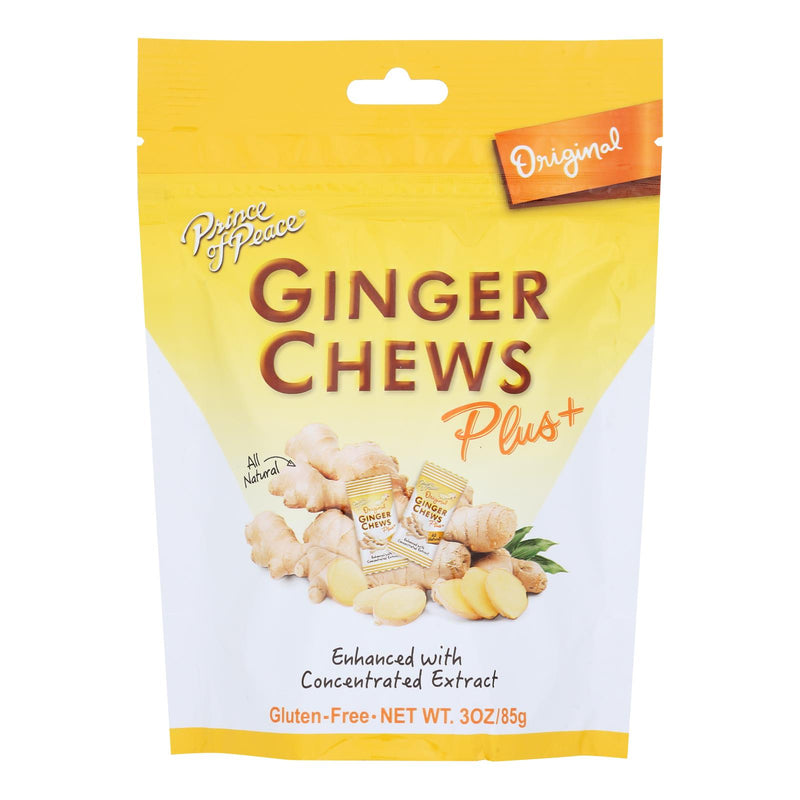 Prince Of Peace - Ginger Chews Plus Orignial - Case of 6-3 Ounce