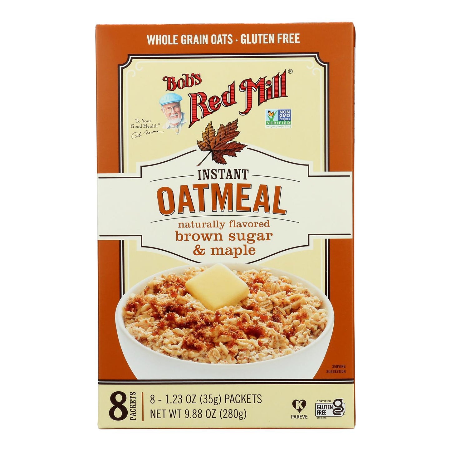 Bob's Red Mill - Instant Oatmeal Gluten Free Pkt Bsgr Maple - Case of 4-9.88 Ounce