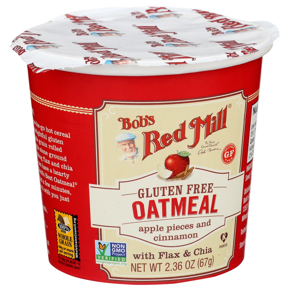 Bob's Red Mill 1366C0112, Bob’S Red Mill, Oatmeal Cups, Apple Cinnamonamon, 2.36 Oz. Cup,  Case of 12