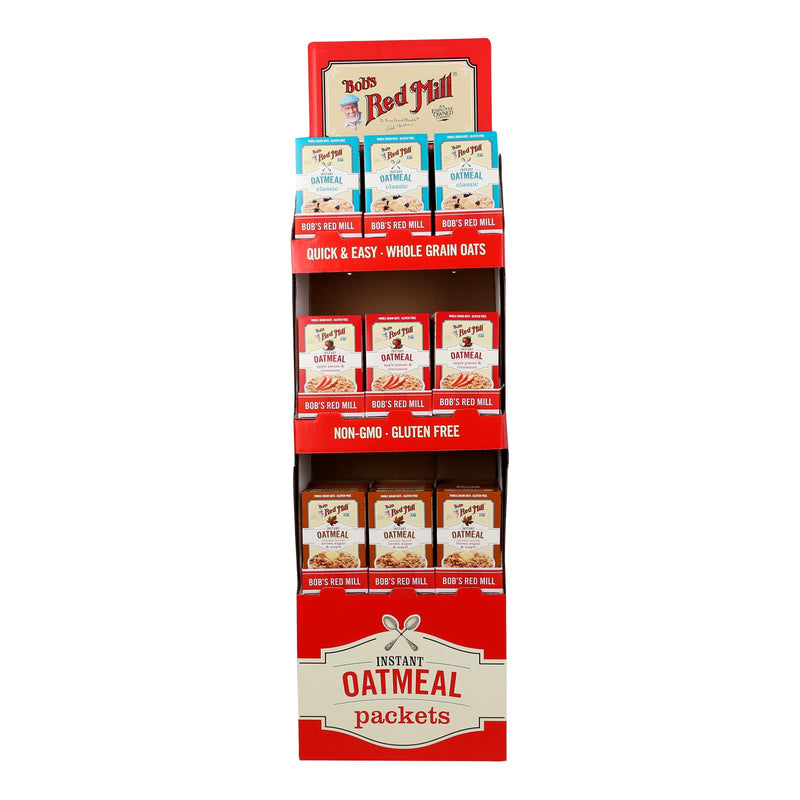 Bob's Red Mill - DisplayInstant Oatmeal Gluten Free Pkt 3flv - Case of 36-Count