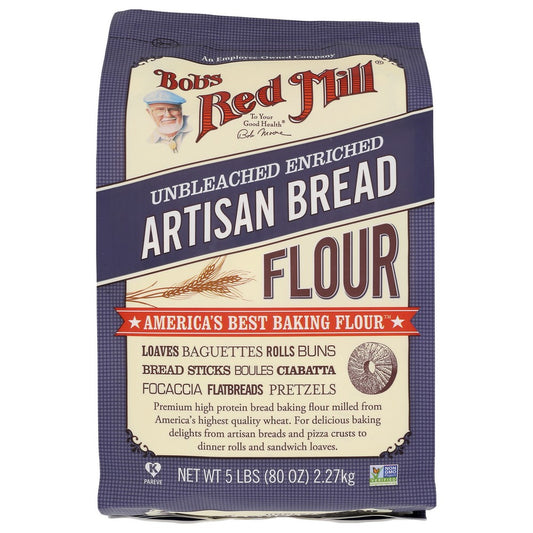 Bobs Red Mill Flour Bread Artisan - 5 Pound,  Case of 4