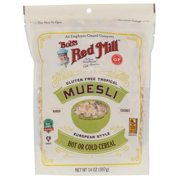 Bobs Red Mill Cereal Muesli Tropical - 14 Ounce, Case of 4