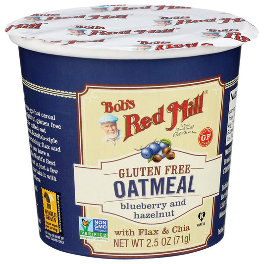 Bob's Red Mill 1367C0112, Bob’S Red Mill, Oatmeal Cups, Blueberry Hazelnut, 2.5 Oz. Cup,  Case of 12