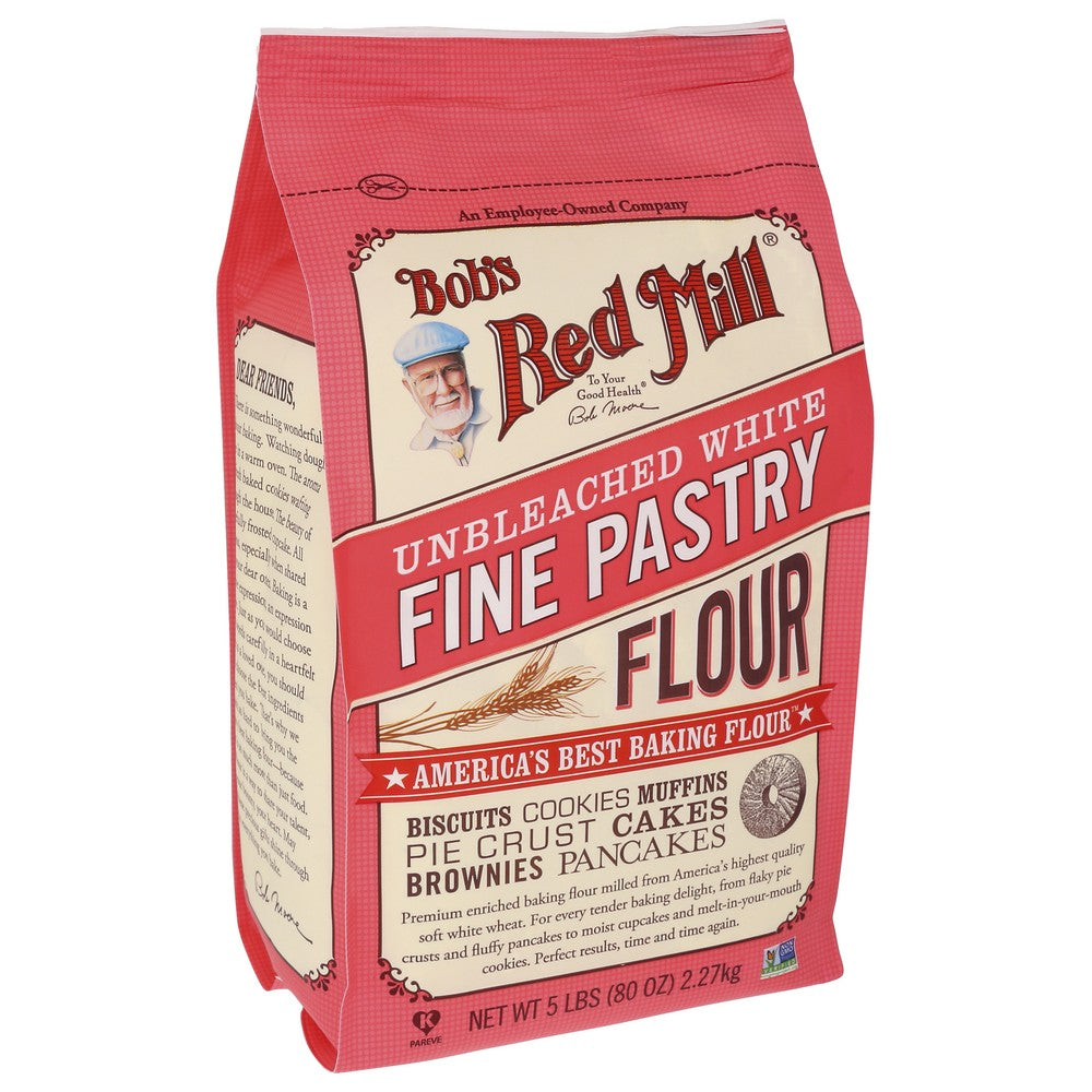 Bobs Red Mill Flour Pastry Fine - 5 Pound,  Case of 4