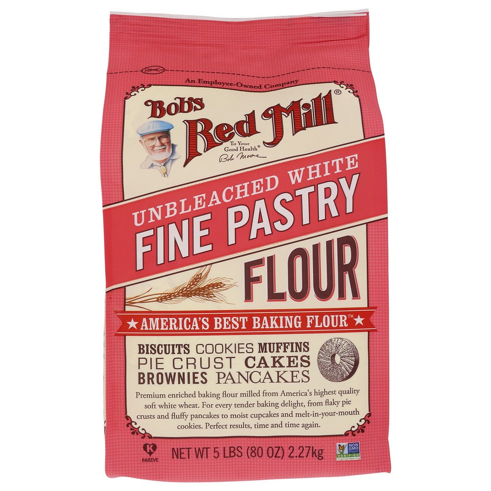 Bobs Red Mill Flour Pastry Fine - 5 Pound,  Case of 4