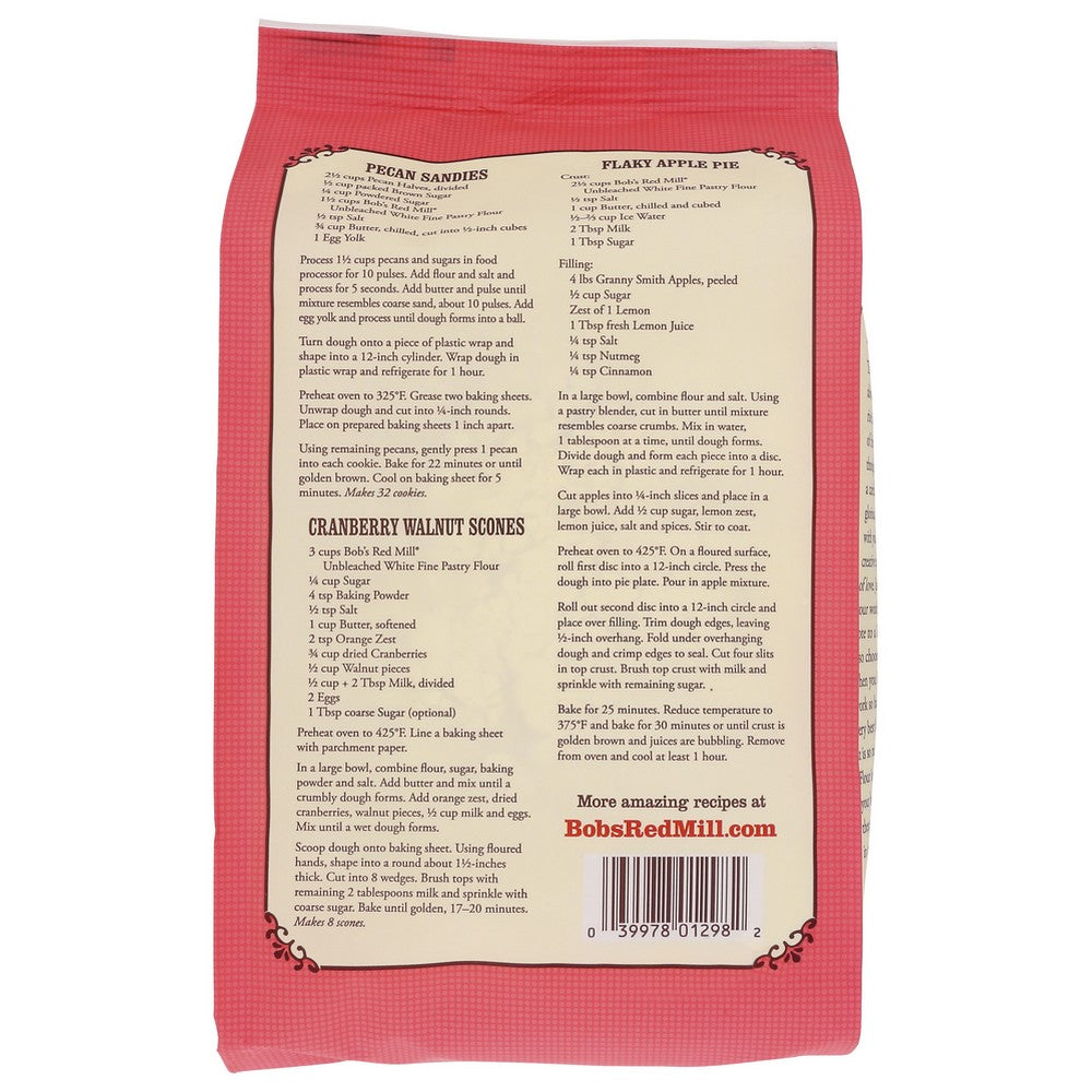 Bobs Red Mill Flour Pastry Fine - 5 Pound,  Case of 4