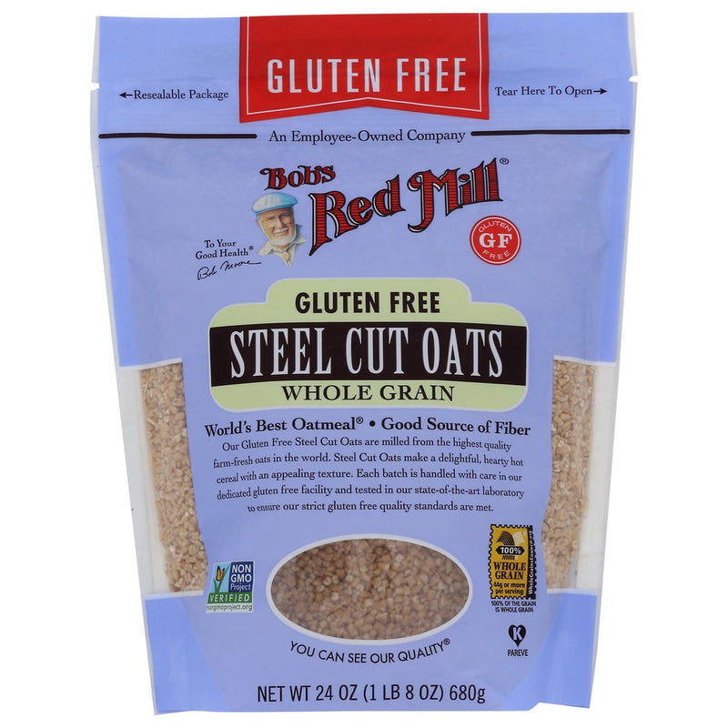 Bobs Red Mill Oats Steel Cut - 24 Ounce, Case of 4