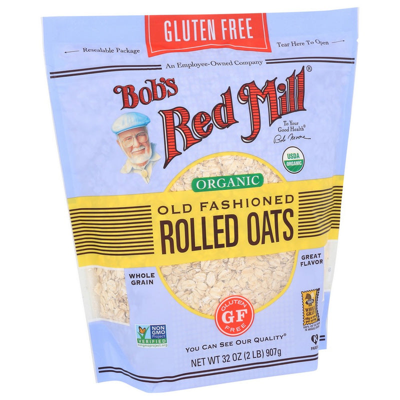 Bobs Red Mill Oats Rolled Organic Old Fa - 32 Ounce, Case of 4