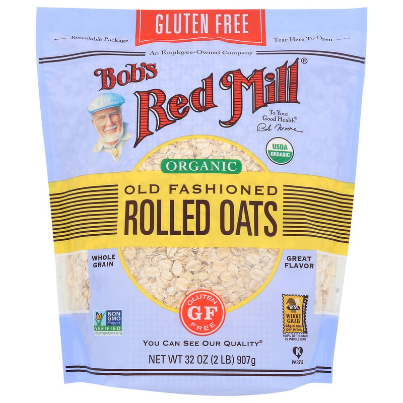 Bobs Red Mill Oats Rolled Organic Old Fa - 32 Ounce, Case of 4