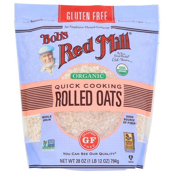 Bob's Red Mill® 1993S284,  Gluten Free Organicanic Quick Cooking Rolled Oats 28 Ounce,  Case of 4