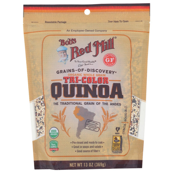 Bobs Red Mill Quinoa Green Tri Color Organic - 13 Ounce, Case of 5