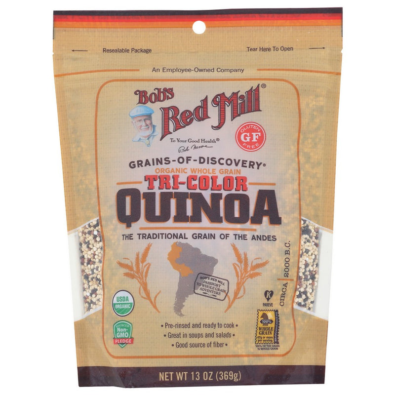 Bobs Red Mill Quinoa Green Tri Color Organic - 13 Ounce, Case of 5