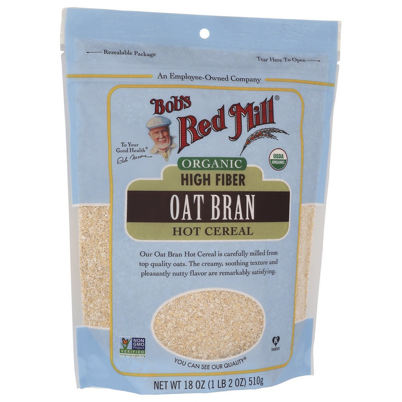 Bobs Red Mill Oat Bran Organic - 18 Ounce, Case of 4