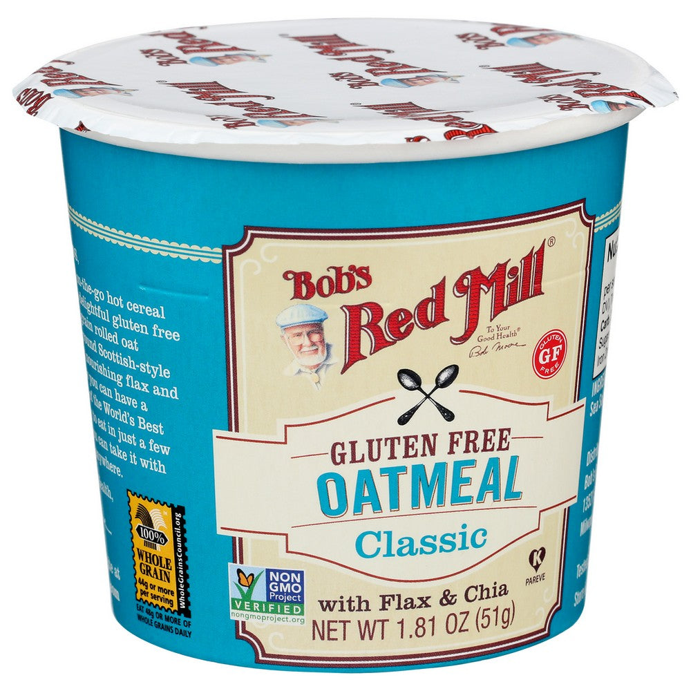 Bob's Red Mill 1368C0112, Bob’S Red Mill, Oatmeal Cups, Gluten-Free Classic Oatmeal, 1.81 Oz. Cup,  Case of 12