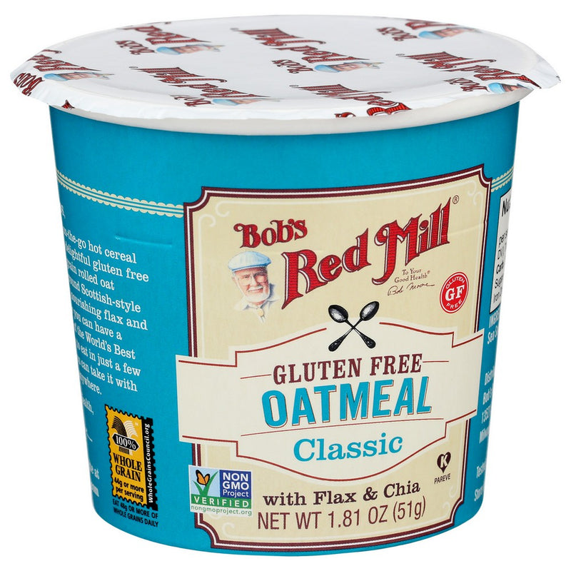 Bobs Red Mill Oatmeal Cup Classic - 2 Ounce, Case of 12