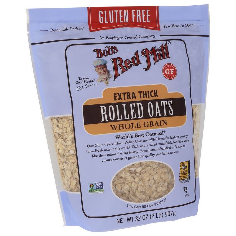 Bobs Red Mill Oats Rolled Xtra Thick - 32 Ounce, Case of 4