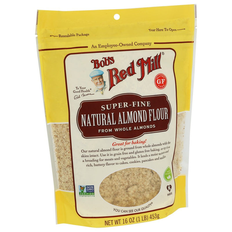 Bobs Red Mill Flour Almond Natural - 16 Ounce, Case of 4