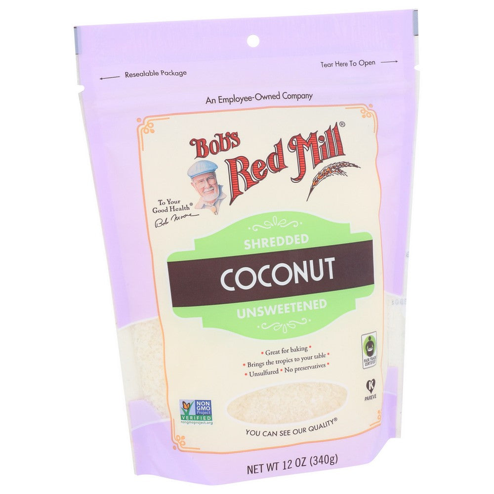 Bob's Red Mill® 1135S124, Unsweetened Shredded Coconut 12 Ounce,  Case of 4