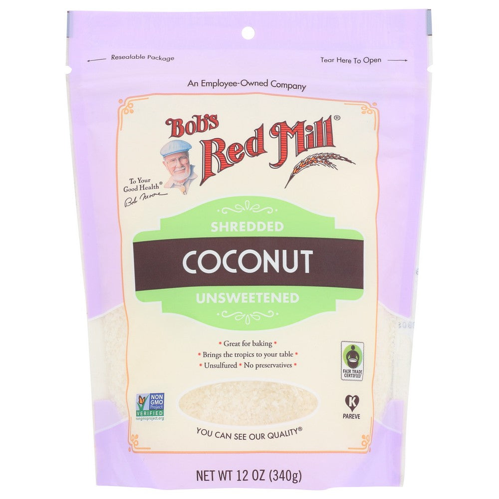 Bob's Red Mill® 1135S124, Unsweetened Shredded Coconut 12 Ounce,  Case of 4