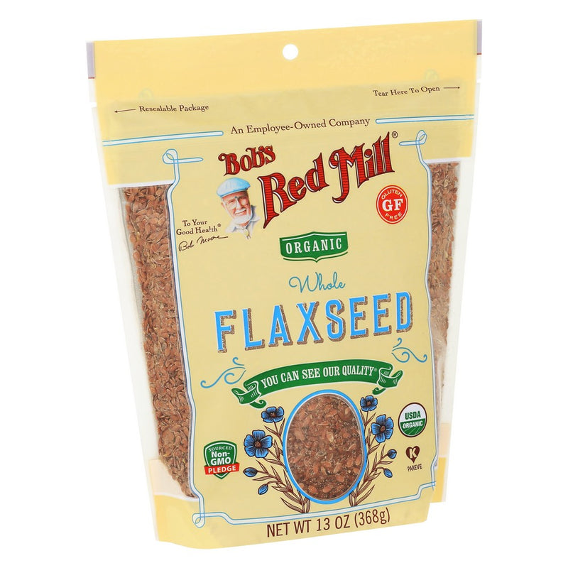 Bobs Red Mill Flaxseed Brown Organic - 13 Ounce, Case of 4