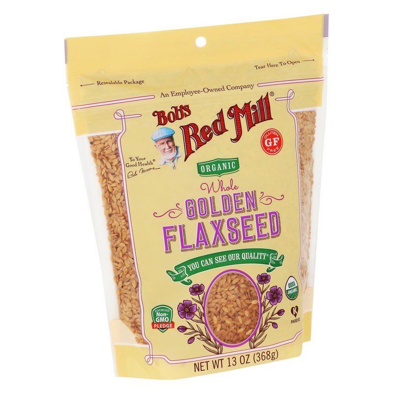 Bobs Red Mill Flaxseed Golden Organic - 13 Ounce, Case of 4