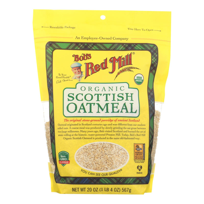 Bob's Red Mill - Oatmeal - Organic Scottish  - Case of 4 - 20 Ounce.